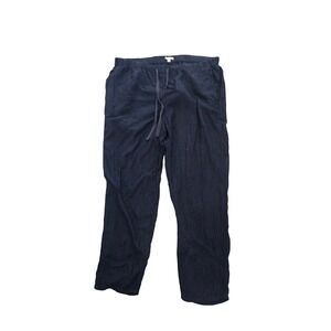 Eileen Fisher Organic Cotton Textured‎ Lounge Pants Navy Size Large
